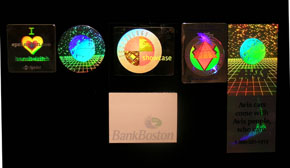 VARIOUS EMBOSSED HOLOGRAMS
