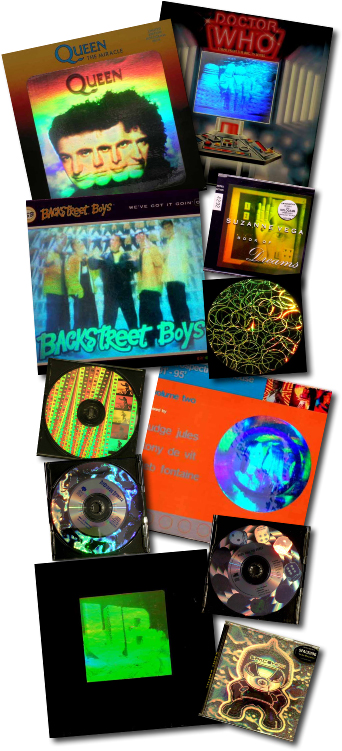 Holograms on discs - examples
